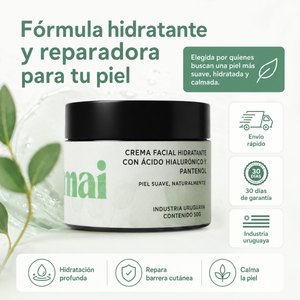 Crema Antiedad Ácido Hialurónico + Pantenol 50g | AmaiSkin Uruguay