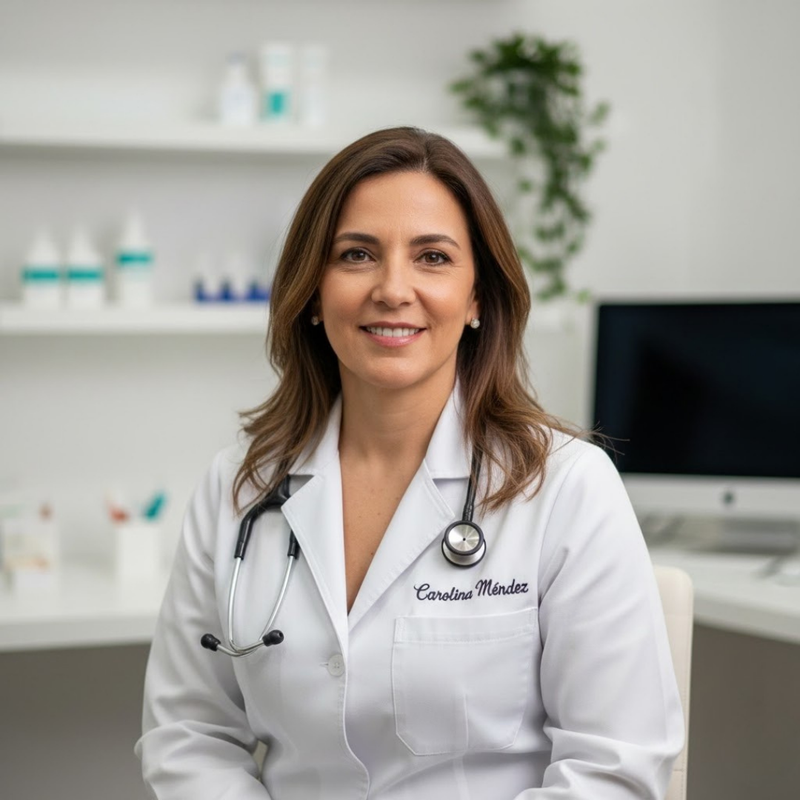 Hola, mi nombre es Dra. Carolina Méndez.