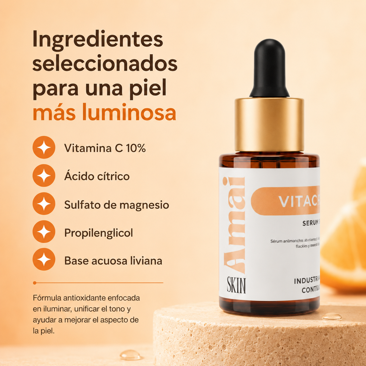 Serum Vitamina C Boots Colágeno 30ml | Antioxidante | AmaiSkin Uruguay