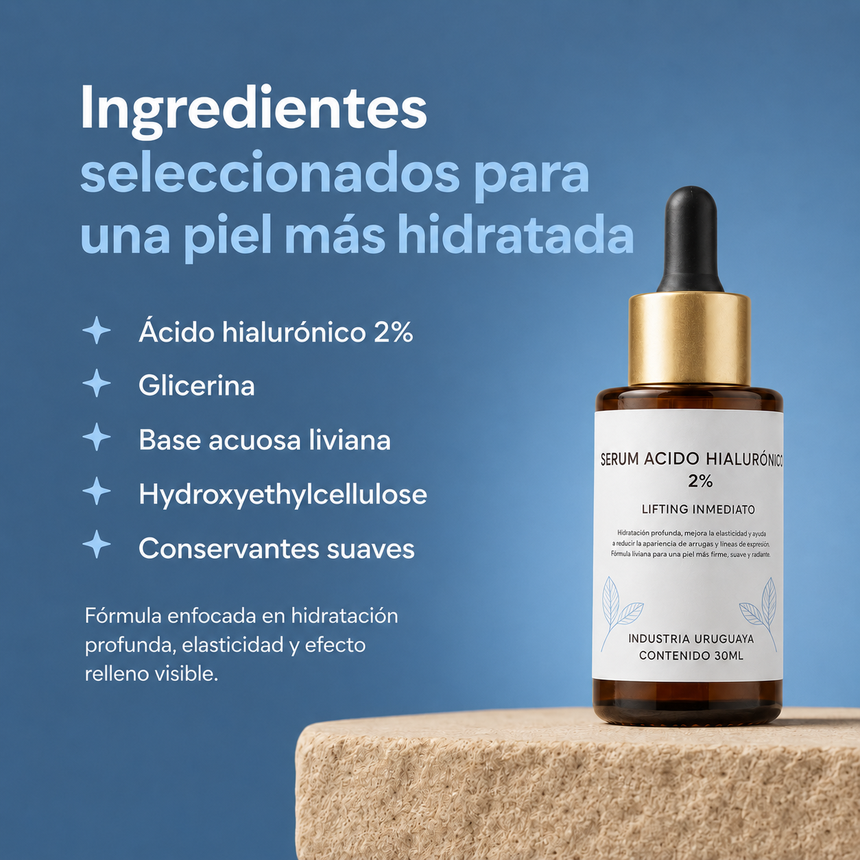 Serum Ácido Hialurónico 30ml | Hidratación Profunda | AmaiSkin Uruguay
