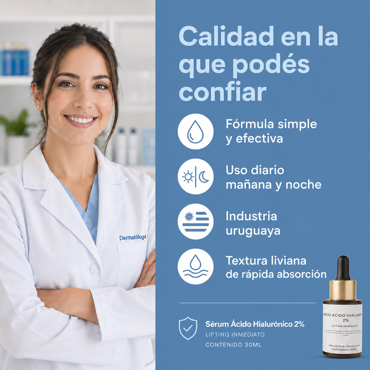 Serum Ácido Hialurónico 30ml | Hidratación Profunda | AmaiSkin Uruguay