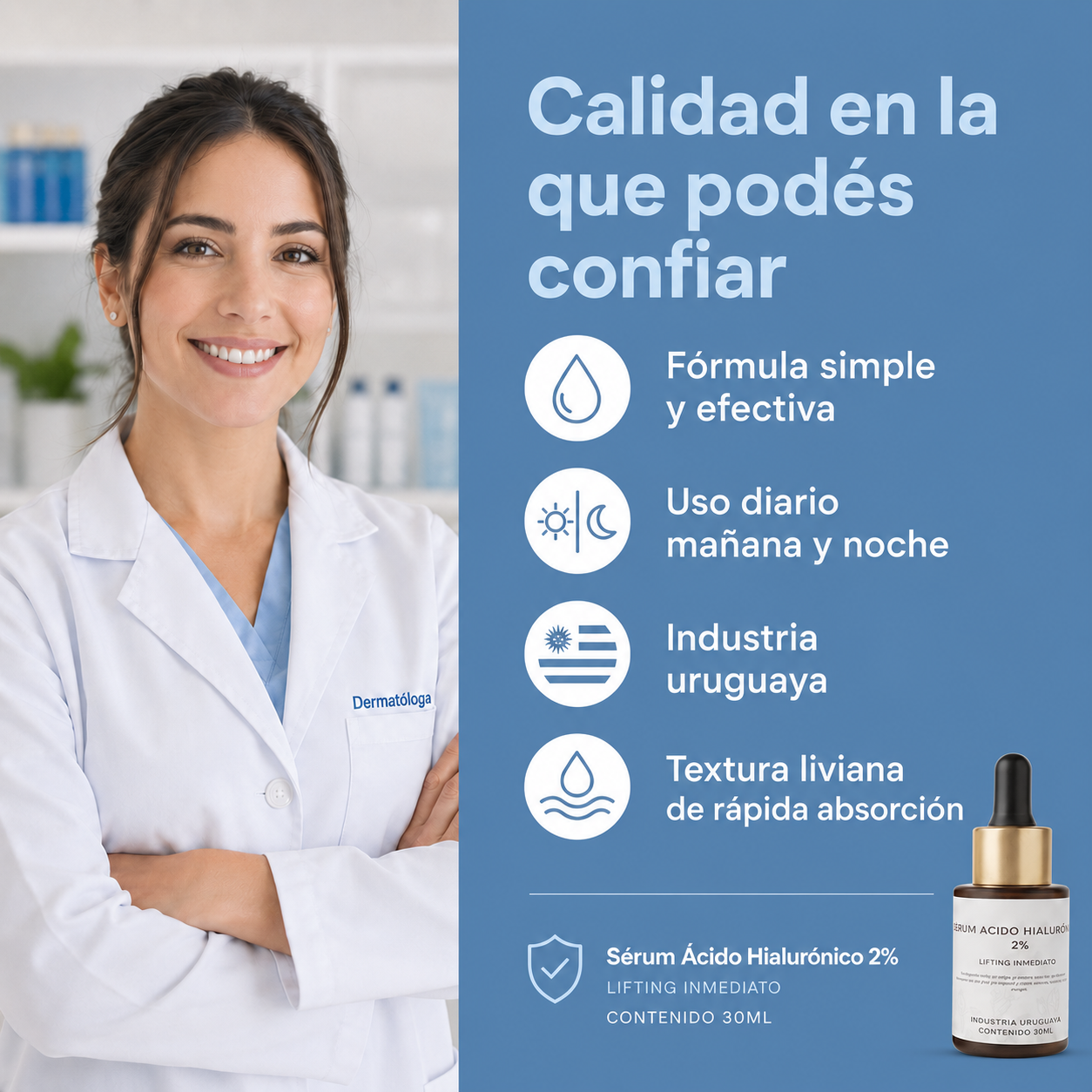 Serum Ácido Hialurónico 30ml | Hidratación Profunda | AmaiSkin Uruguay