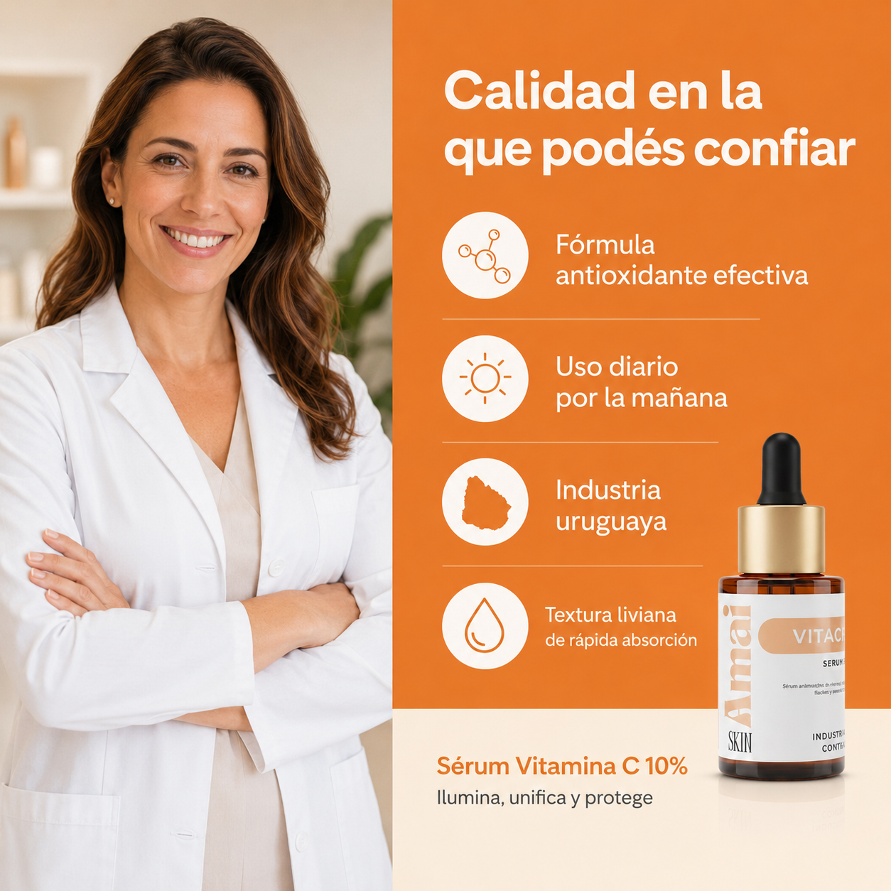 Serum Vitamina C Boots Colágeno 30ml | Antioxidante | AmaiSkin Uruguay