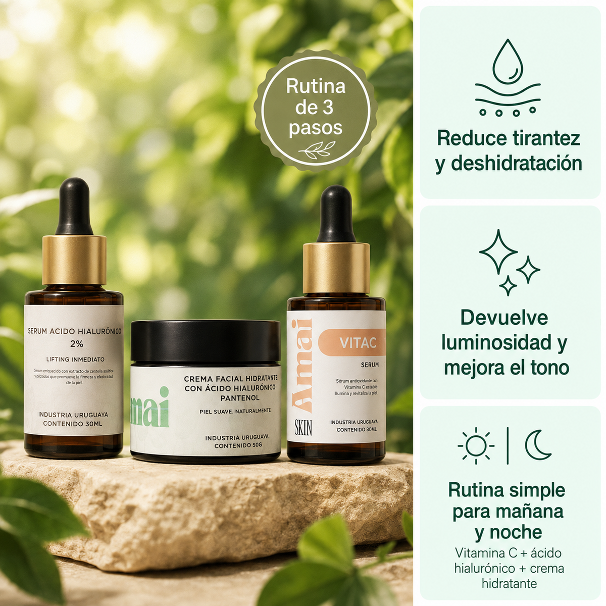 AmaiSkin™ | Relleno de arrugas, brillo, luminosidad y colágeno naturalmente
