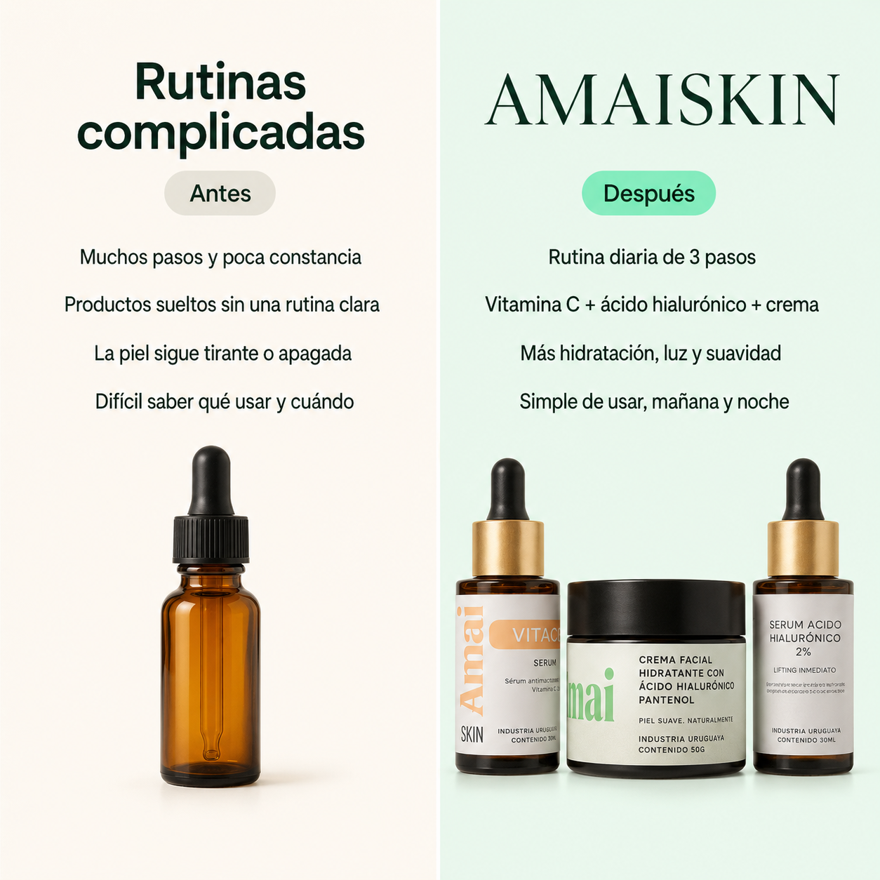 Kit Glow Radiante | Antiarrugas y Luminosidad | AmaiSkin Uruguay
