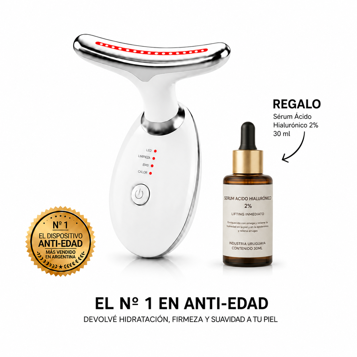 Masajeador EMS Amai™ + Serum Anti edad AHA