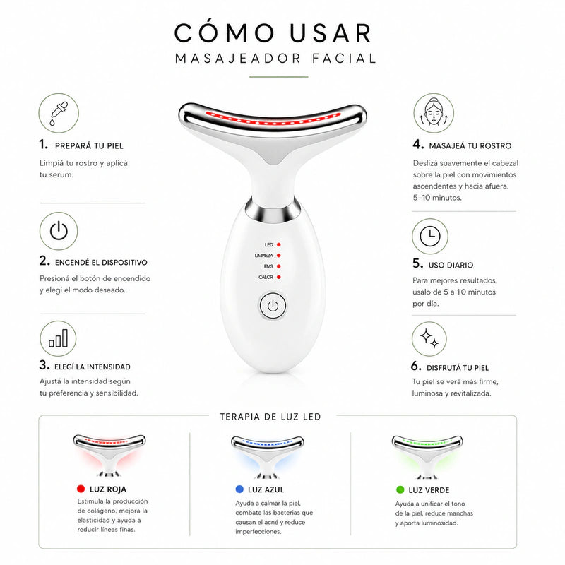 Masajeador EMS Amai™ + Serum Anti edad AHA